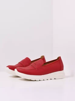 Instappers<Wolky Snoafer F2F - rood biocare roodbiocare