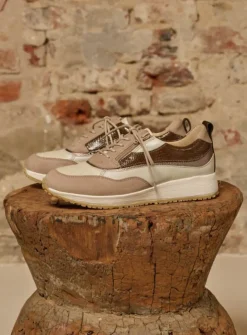 Lage Veterschoenen|Sneakers<Wolky Sprint - safari combi leer safaricombileer