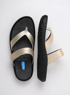 Slippers<Wolky Tahiti - goud leer goudleer