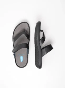 Slippers<Wolky Tahiti - zwart leer zwartleer