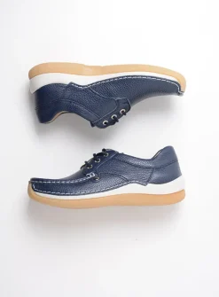 Lage Veterschoenen|Sneakers<Wolky Taranta - blauw leer blauwleer