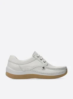 Lage Veterschoenen|Sneakers<Wolky Taranta - creme wit leer cremewitleer