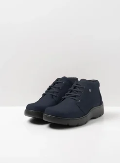 Hoge Veterschoenen|Herfst/Winter<Wolky Tarda XW-WR - donkerblauw nubuck donkerblauwnubuck