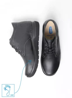 Hoge Veterschoenen|Wandelschoenen<Wolky Truth HV - zwart leer zwartleer