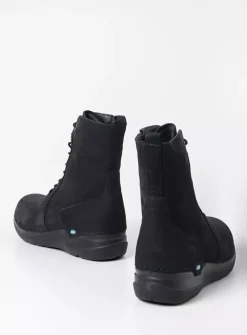 Hoge Veterschoenen|Veterlaarzen<Wolky Viper - zwart nubuck zwartnubuck