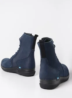 Hoge Veterschoenen|Veterlaarzen<Wolky Viper HV - denim blauw nubuck denimblauwnubuck