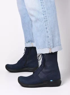 Hoge Veterschoenen|Veterlaarzen<Wolky Viper HV - denim blauw nubuck denimblauwnubuck