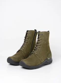 Hoge Veterschoenen|Veterlaarzen<Wolky Viper HV - pesto groen nubuck pestogroennubuck