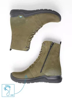 Hoge Veterschoenen|Veterlaarzen<Wolky Viper HV - pesto groen nubuck pestogroennubuck