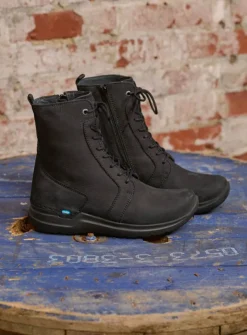Hoge Veterschoenen|Veterlaarzen<Wolky Viper HV - zwart nubuck zwartnubuck