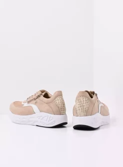 Lage Veterschoenen|Wandelschoenen<Wolky Vitality S2F - beige combi stretch leer beigecombistretchleer