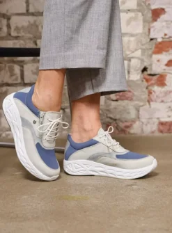 Lage Veterschoenen|Wandelschoenen<Wolky Vitality S2F - gebroken wit/jeans combi stretch leer gebrokenwit/jeanscombistretchleer