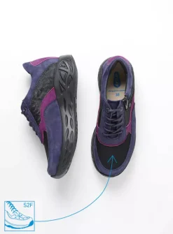 Lage Veterschoenen|Wandelschoenen<Wolky Vitality S2F - paars combi stretch leer paarscombistretchleer
