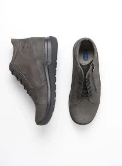 Hoge Veterschoenen|Wandelschoenen<Wolky Why - asfalt nubuck asfaltnubuck