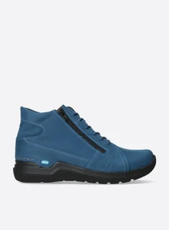 Hoge Veterschoenen|Wandelschoenen<Wolky Why - atlantisch blauw nubuck atlantischblauwnubuck