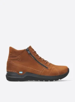 Hoge Veterschoenen|Wandelschoenen<Wolky Why - cognac nubuck cognacnubuck