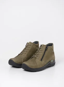 Hoge Veterschoenen|Wandelschoenen<Wolky Why - pesto groen nubuck pestogroennubuck