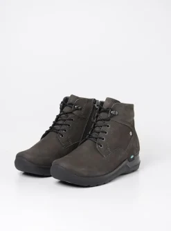 Hoge Veterschoenen|Wandelschoenen<Wolky Whynot HV - asfalt nubuck asfaltnubuck