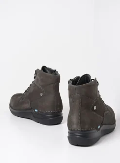 Hoge Veterschoenen|Wandelschoenen<Wolky Whynot HV - asfalt nubuck asfaltnubuck