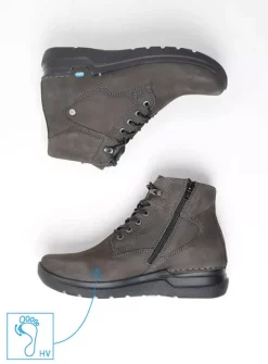 Hoge Veterschoenen|Wandelschoenen<Wolky Whynot HV - asfalt nubuck asfaltnubuck