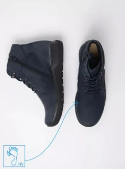 Hoge Veterschoenen|Wandelschoenen<Wolky Whynot HV - blauw nubuck blauwnubuck