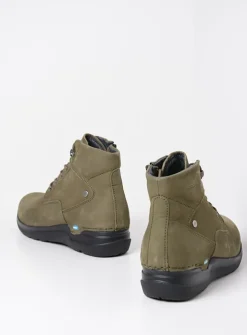 Hoge Veterschoenen|Wandelschoenen<Wolky Whynot HV - pesto groen nubuck pestogroennubuck