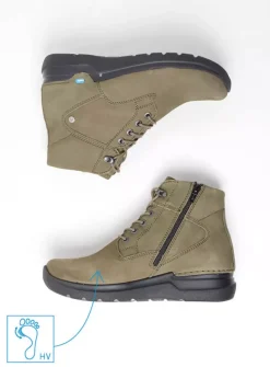 Hoge Veterschoenen|Wandelschoenen<Wolky Whynot HV - pesto groen nubuck pestogroennubuck