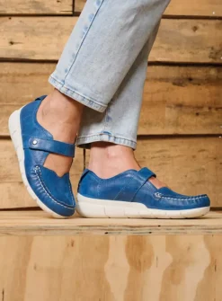 Bandschoenen<Wolky Yukon - blauw effectleer blauweffectleer