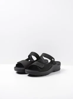 Slippers<Wolky Zaandam - zwart nubuck zwartnubuck