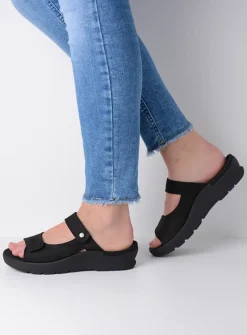 Slippers<Wolky Zaandam - zwart nubuck zwartnubuck